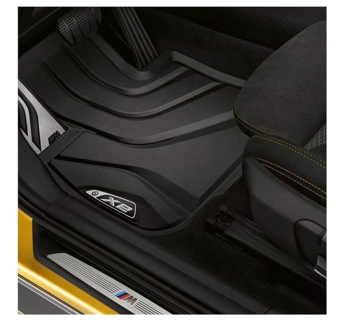 BMW Floor Mat Set - Rear (Black - Rubber)